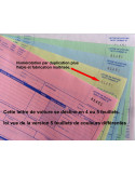 Lettre de Voiture Petit Format 50 LIASSES de 4 feuillets