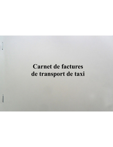 Carnets de facturation taxi (25 liasses dupli petit format)