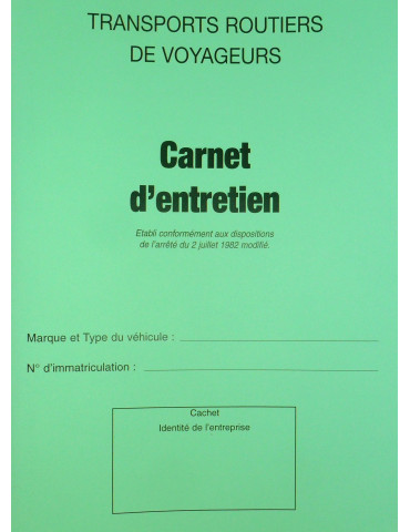 Entretien voyageurs (non autocopiant 28 pages)