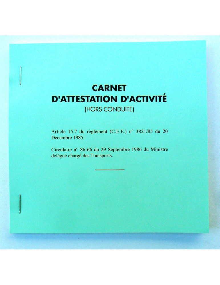 Attestation d'activité (25 liasses duplicata)