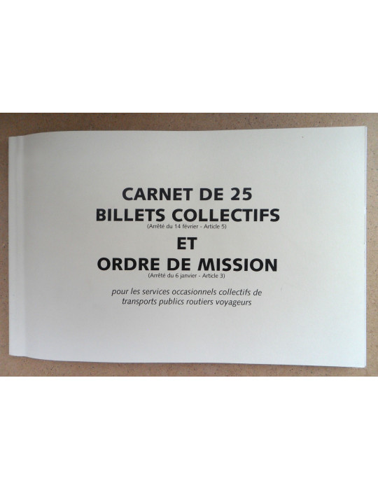 Ordre de mission (25 liasses dupli - format 25x12cm)
