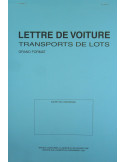 Lettre de Voiture Grand Format 50 LIASSES de 4 feuillets
