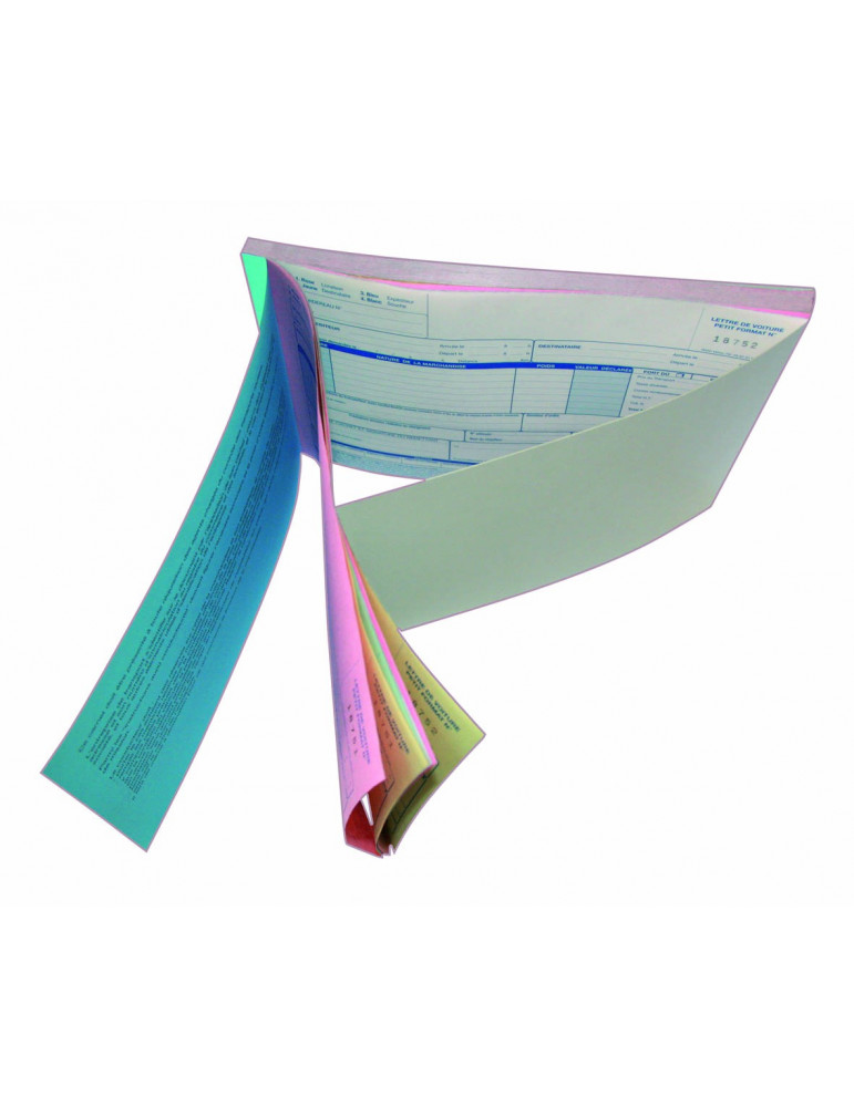 Lettre de Voiture Nationale Petit Format 25 Liasses de 4 feuillets